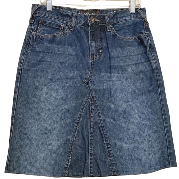Guess | Re-purposed Delmar Fit Denim A-Line Skirt (Size 31) - Picture 1 of 16